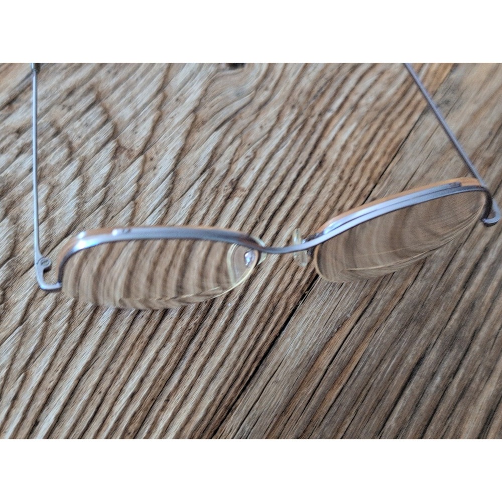 Vintage Logo Paris Eyeglasses Frames Mod 110 Silver Tone Half Rim 53-16 135 - Picture 4 of 16